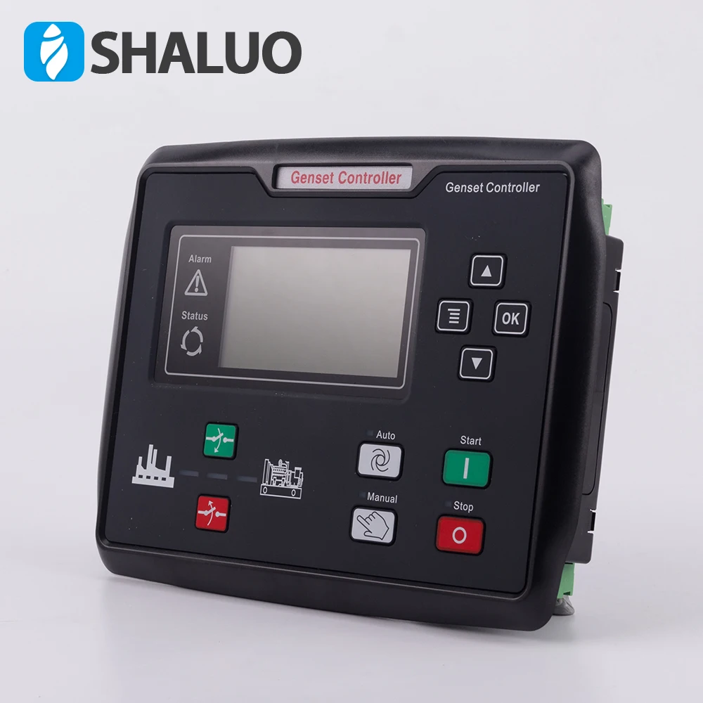 

6110U Genset controller ATS LCD control Auto start remote electronic lcd board diesel generator parts 8 languages monitor pannel
