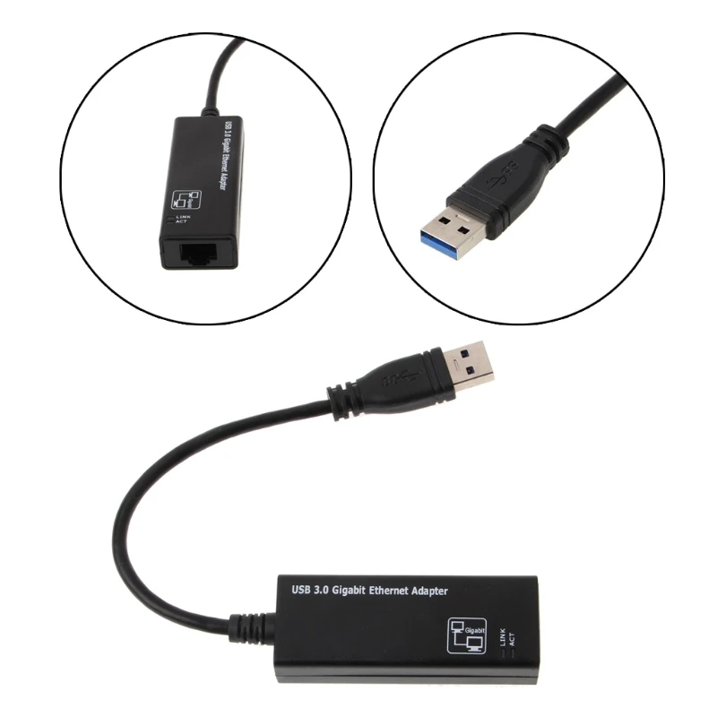 Gigabit Ethernet Powerline сетевой адаптер USB 3,0 RJ45 локальной сети 10/100/1000 Мбит/с для портативных ПК