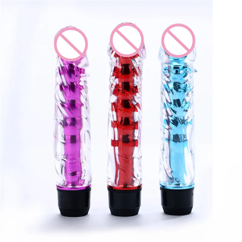 Jelly Multispeed Vibrator font b Dildo b font Waterproof Female Sex Vibrating Massager Wand AWG001