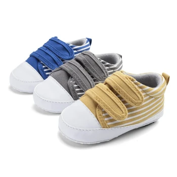 

Baby Shoes Toddler Infant Walking Shoes First Walkers Baby Boys Girls Breathable Stripe Print Anti-Slip Shoes Sneakers