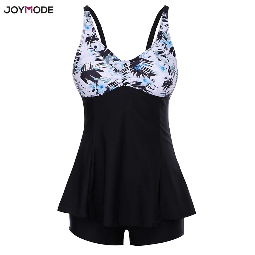 JOYMODE 2019 Plus Size Women's Swimsuit One Piece Swimming Dresses Suit Print Vintage Swimwear Bathing Suits group girls bikini