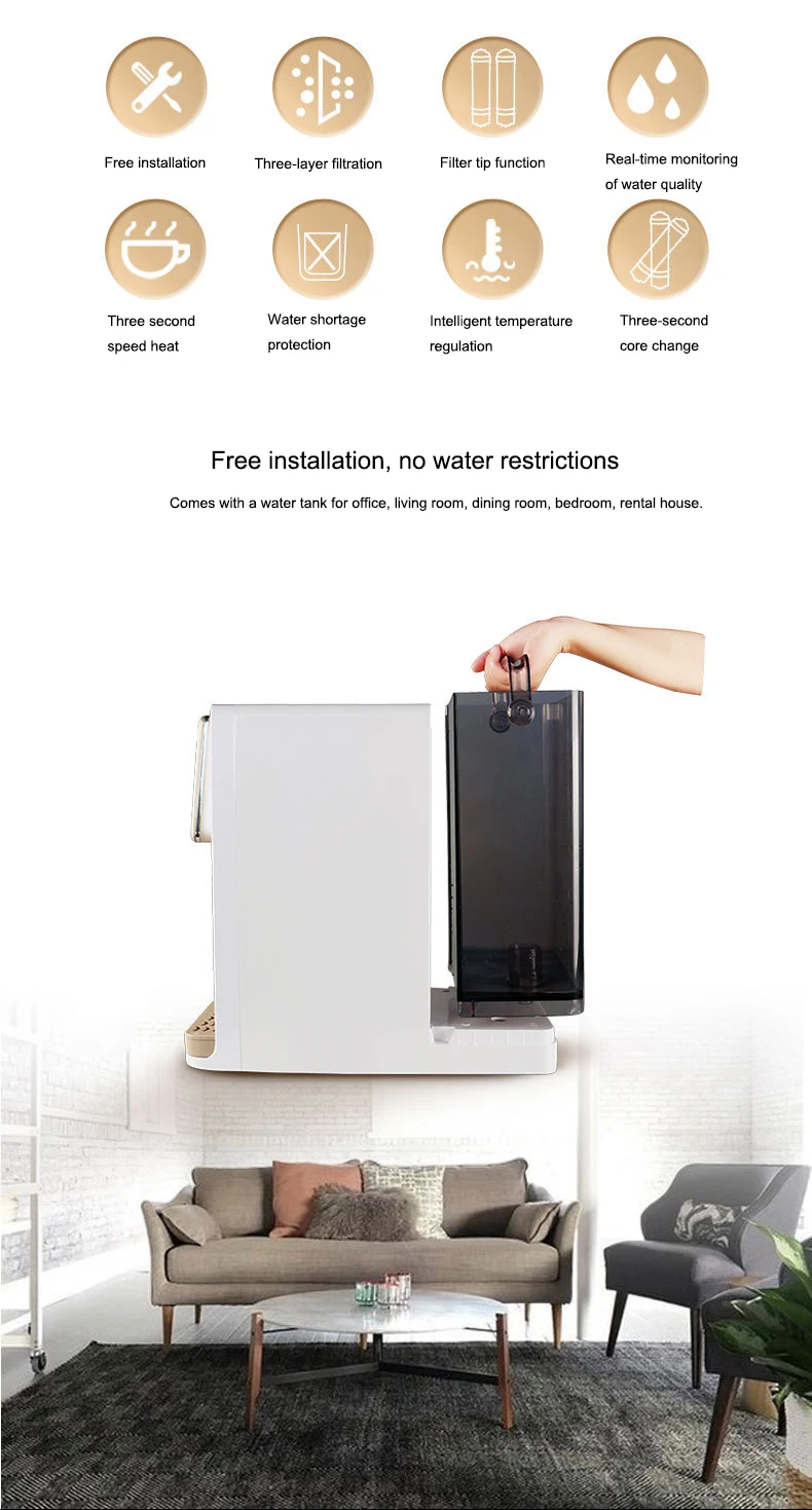 Household Water Filter Direct Drinking Water Purifier Heating Machine Free Installation AHP-RO-B017