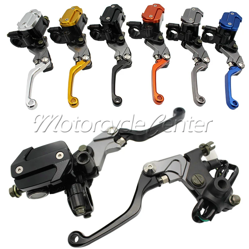 2 pcs 22mm Universal Motorcycle Brake Master Cylinder Reservoir Levers