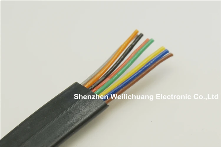 Плоский кабель UL 26251 1 метр 8 проводников 26 AWG 7/0 16 мм бескислородная медь для