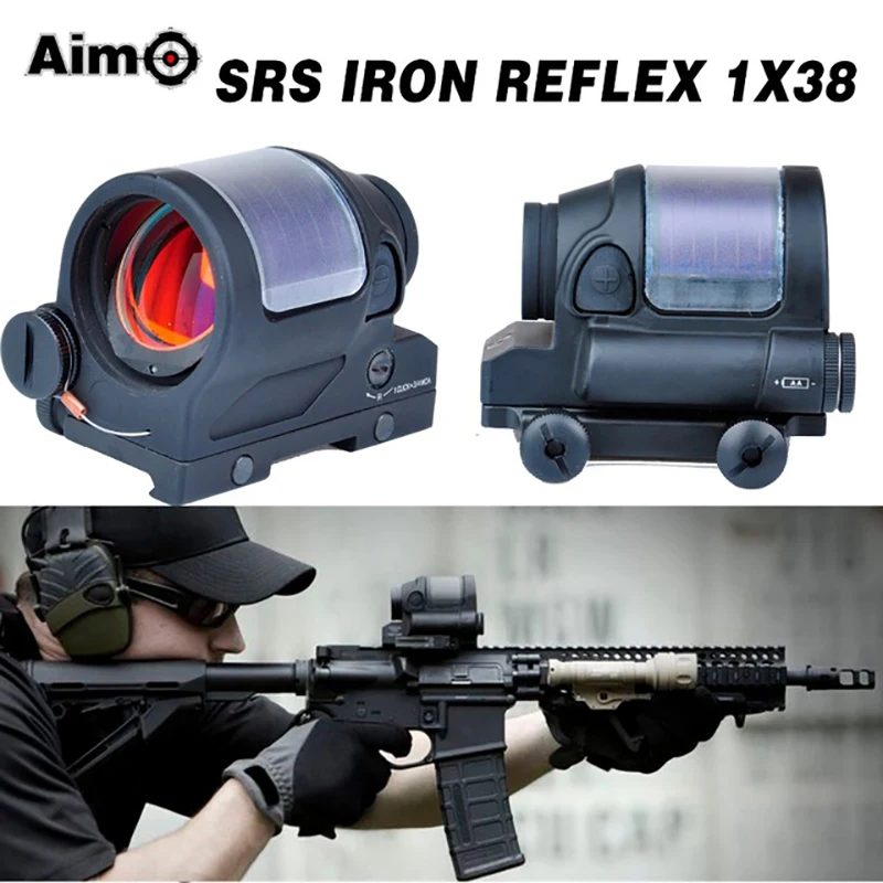 Тактический прицел для охоты Red Dot SRS Reflex 1x38 железный оптический Airgun|optics riflescope|red