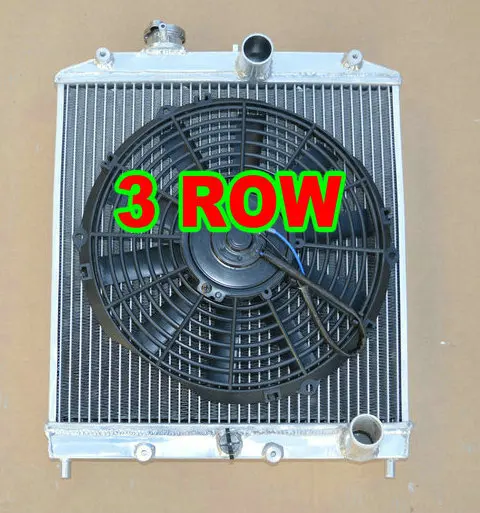 12/" Fans Blue 94-01 Acura Integra DC 2 Row Aluminum Radiator Half Size M//T