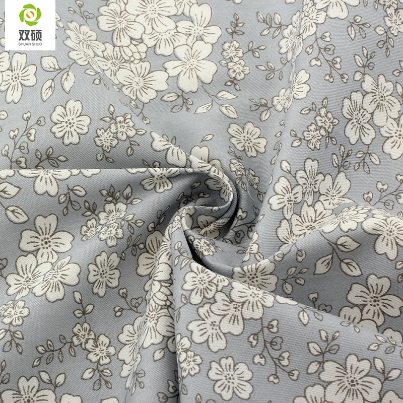 Gray series Twill Cotton Fabric Patchwork Tissue Cloth Handmade DIY Quilting Sewing Textile Material Half Meter