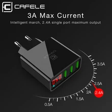 Cafele 3 порта USB светодио дный дисплей зарядное устройство USB ЕС США штекер USB зарядное устройство Макс выход DC В 5 в 3A USB настенное зарядное устройство