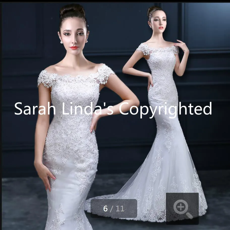 

2016 sexy mermaid white lace appliques beading new arrival wedding dresses cap sleeve lace up back stylish curvy wedding gowns