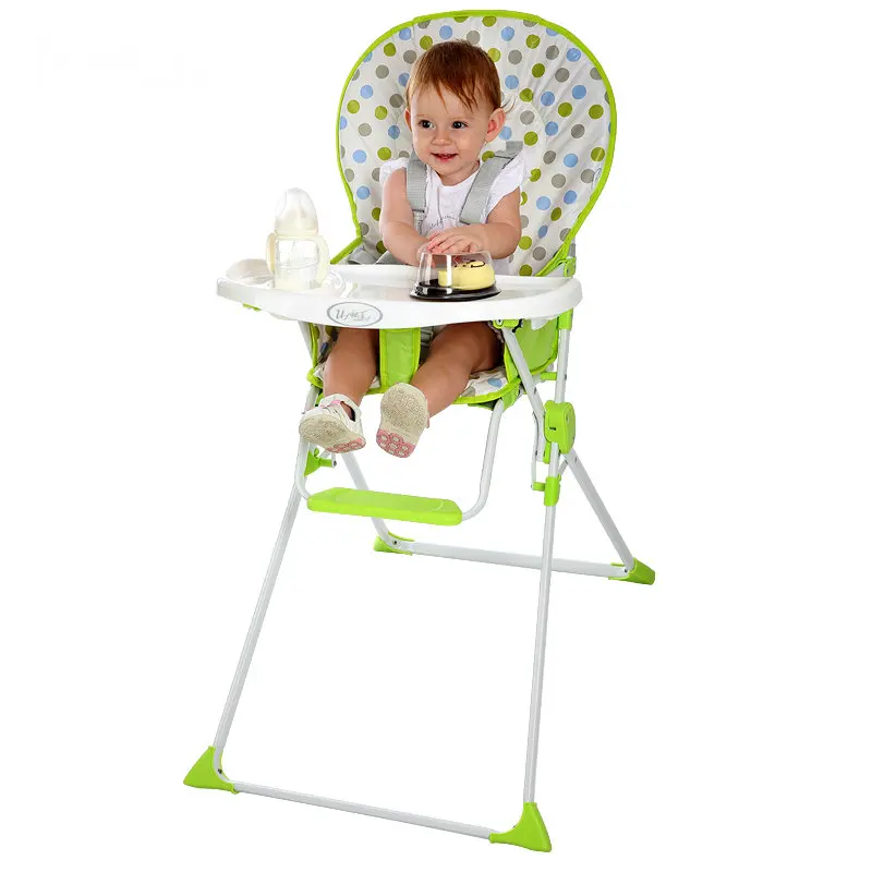 BABY NEST Portable Folding Baby Dining Chair PVC Waterproof Fabric Solid Simple Baby Dining