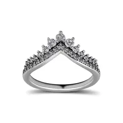 Pandulaso принцессы желание кольцо 925 пробы-серебро-кольца DIY модные европейские ювелирные изделия для Для женщин подарок кольца оптом