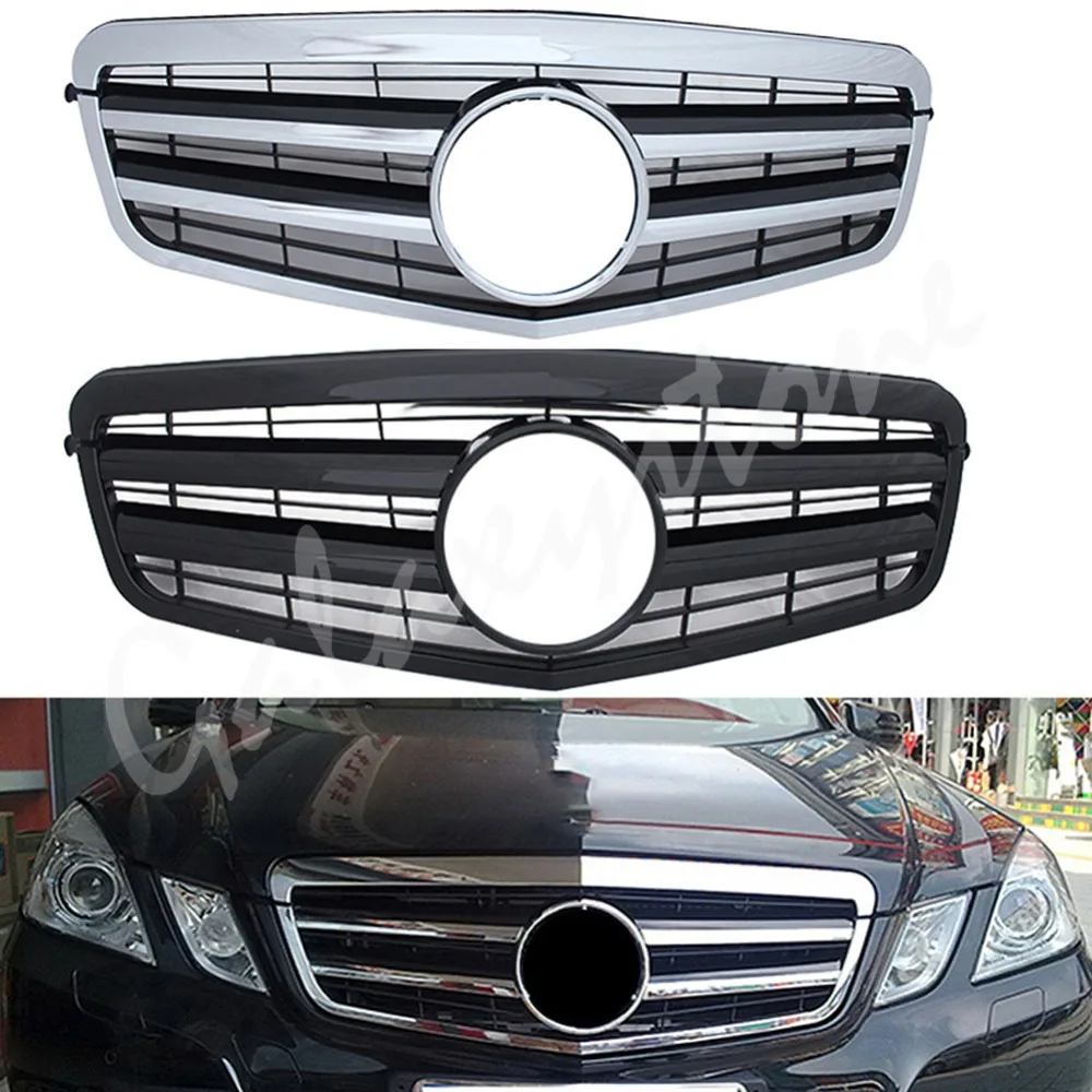 

Front Grill fit for Mercedes Benz W212 E250 E550 E350 E63 AMG 2009 2010 2011 2012 2013 Gloss Black Matt Chrome