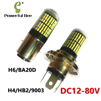 

New 35W 144SMD super white AC/DC12-80V LED motorcycle car bike headlight bulb H4/9003/HB2 H6/BA20D Hi/Lo beam headlamp