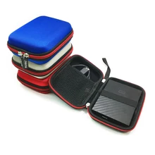 Portable Black Storage Bags Travel Pouch For Digital Accessory Data Cable, Power Bank Mini Carry Case Charger Organizer