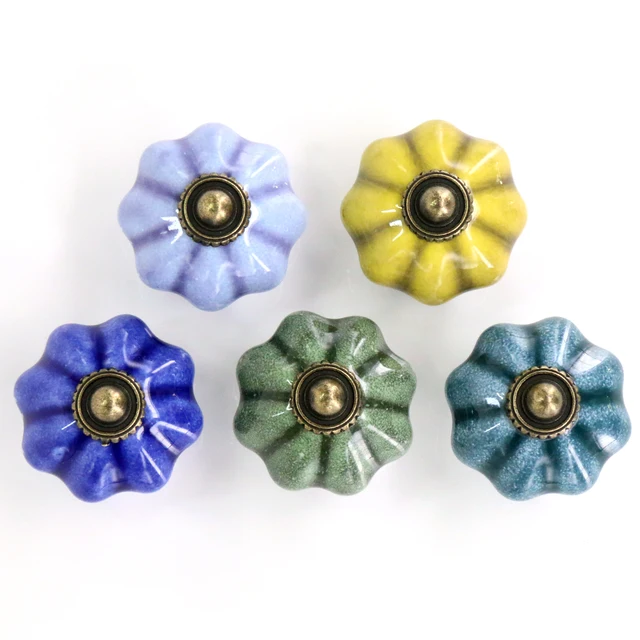 Best Price 1X Colorful Pumpkin Handles and Knobs Ceramic Kitchen Cabinet Furniture Pulls for Drawer Cupboard Door Furniture Decorated Best Price 1X Colorful Pumpkin Handles and Knobs Ceramic Kitchen Cabinet Furniture Pulls for Drawer Cupboard Door Furniture Decorated