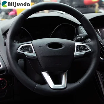 

3Pcs/Set ABS Paint Car Steering Wheel Decoration Trim Sequins Sticker For Ford Focus 4 MK4 2014 2015 2016 2017 Accessories