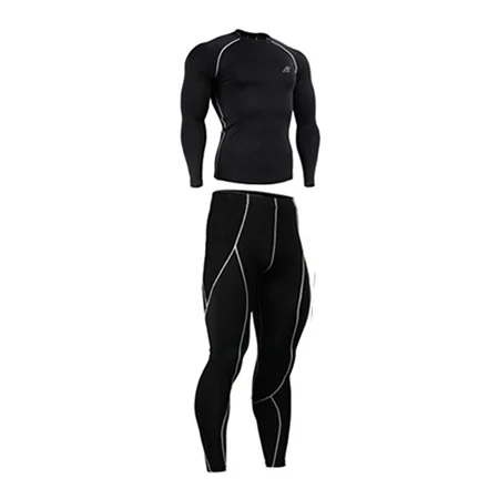 Мужские компрессионные рубашки с длинным рукавом для велоспорта, базовый слой под кожу, колготки, одежда для спортзала, тренировок/спорта на открытом воздухе, MMA S~ 4XL - Цвет: Серый