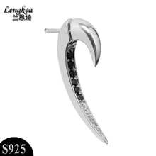 Lengkea ювелирные изделия 925 серебряные серьги готические пирсинг серьги для мужчин женские серьги камни подвески-безделушки аксессуары подарок 24*3