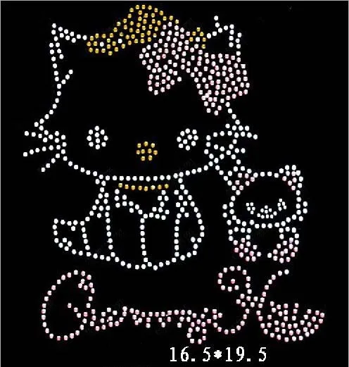 Freies Schiff 12pc Kawaii Katze Muster Hotfix Strass Warme Ubertragung Design Eisen Auf Patches Motive Strass Applique Iron On Motifs Rhinestone Heat Transfersheat Transfer Aliexpress