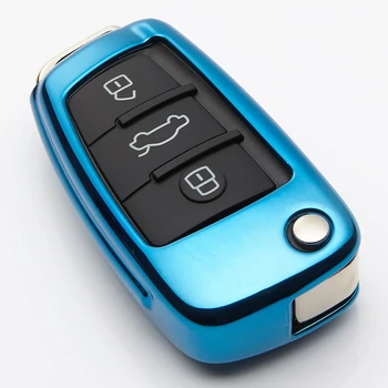 

KUKAKEY TPU Car Remote Key Shell Cover Case Protect For Audi A1 S1 A3 S3 A4 A6 RS6 TT Q3 Q7 2005 2006 2007 2008 2009 - 2013