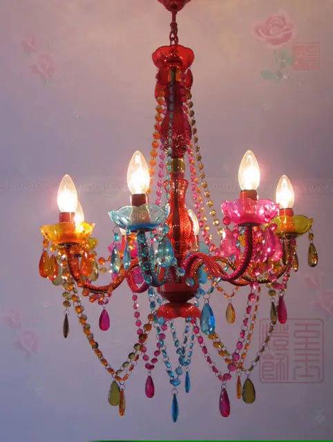 Bohemian Tiffany Multi Colored Hand Woven Acrylic Plastic Beads Bohemian Tiffany Multi Colored Hand Woven Acrylic Plastic Beads Crystal E14 8 Heads Candle