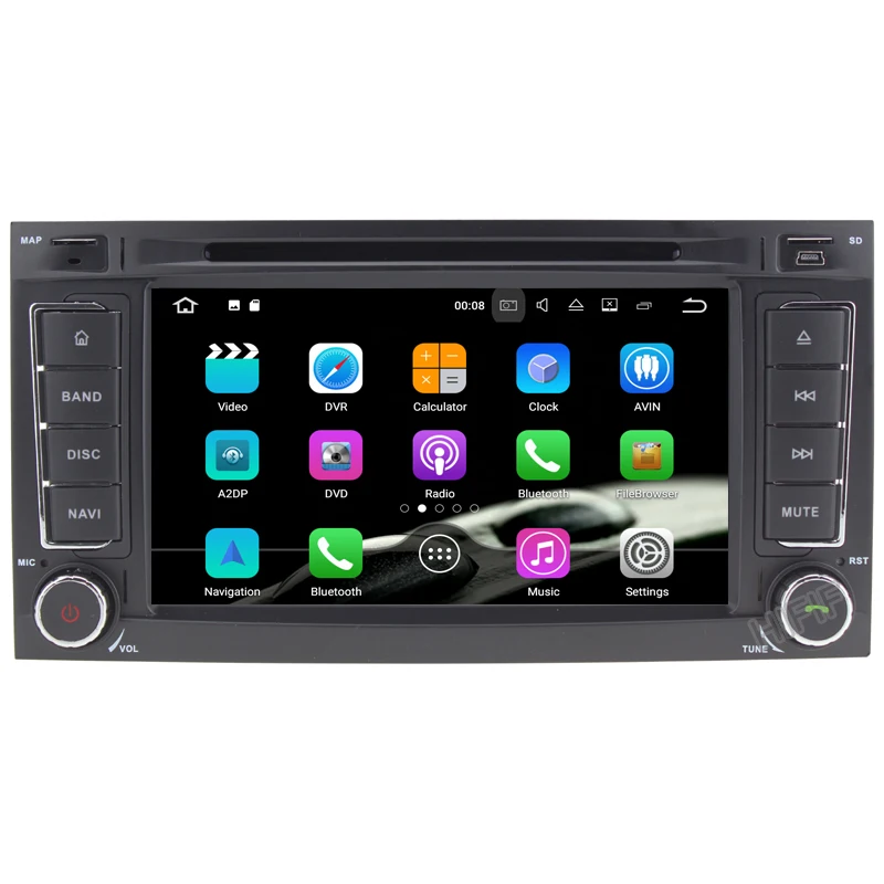 Top 2 Din Auto Radio Android 9 For VW/Volkswagen/Touareg CANBUS Car Multimedia Video DVD Player GPS Navigation USB DVR FM/AM 10