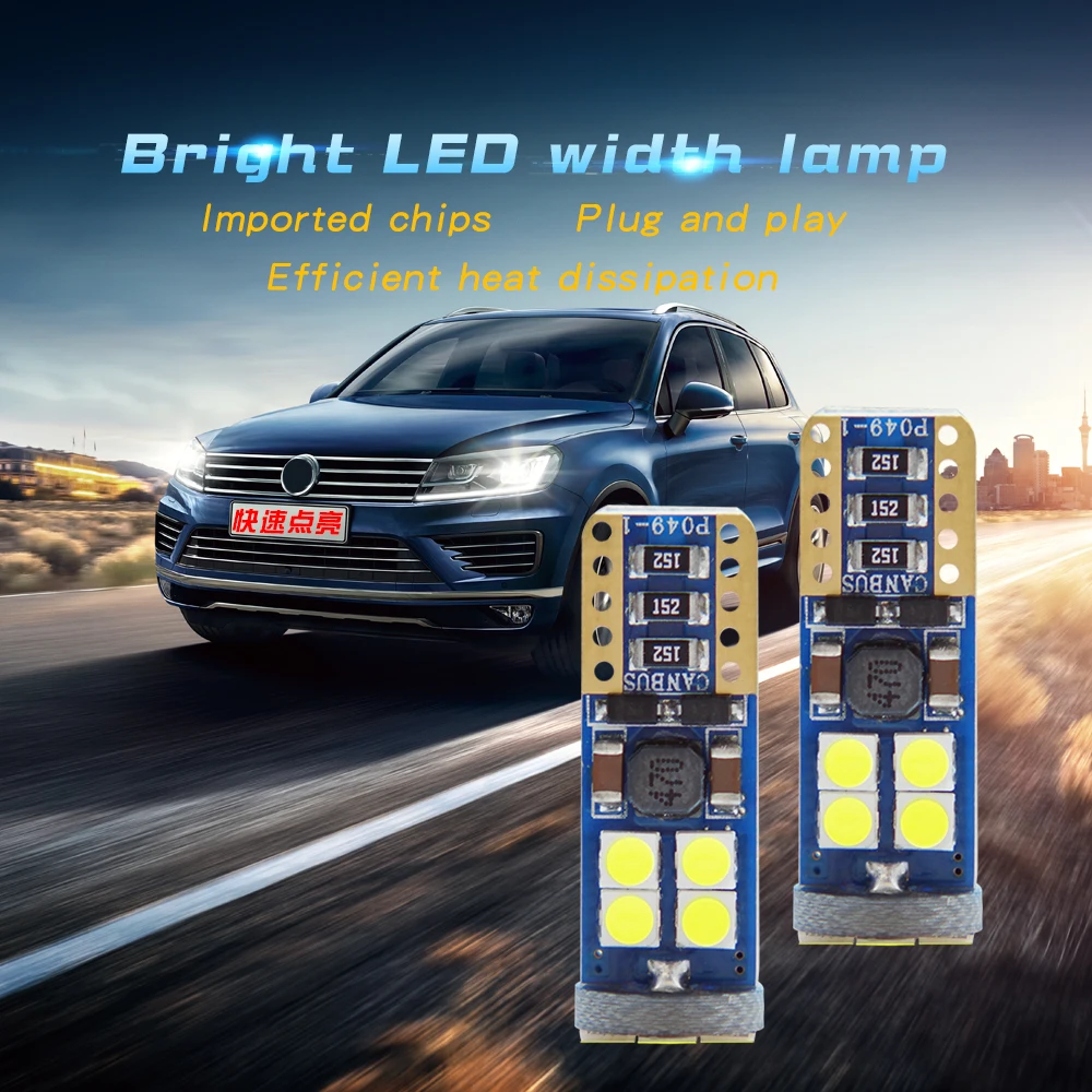 GrandEver 2 шт. T10 светодиодный лампы W5W 3030 12SMD t10 Canbus без ошибок 12 В 3 Вт супер яркий 194 для