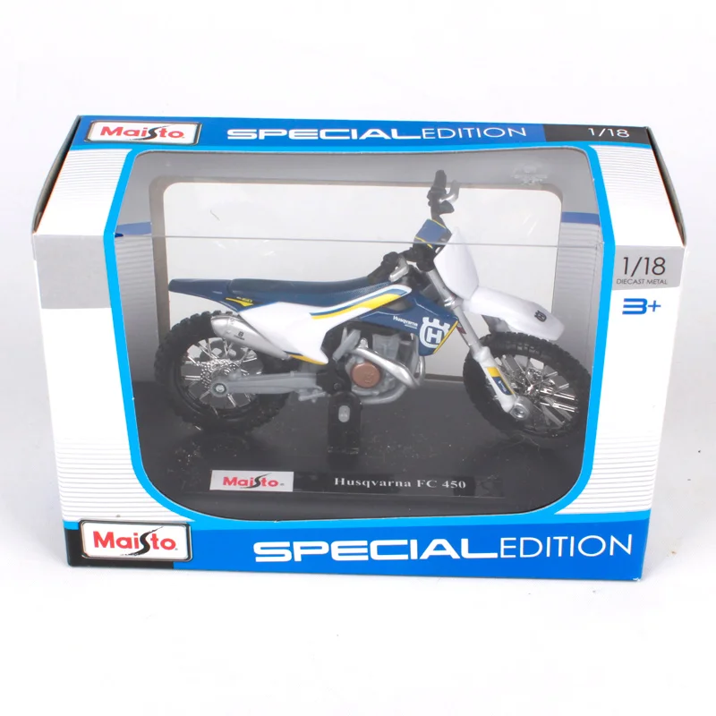 Maisto 1:18 Husqvarna FC 450 синий белый мотоцикл литье под давлением охлаждающая модель мотоцикла подарок мотоцикл для сбора 16909