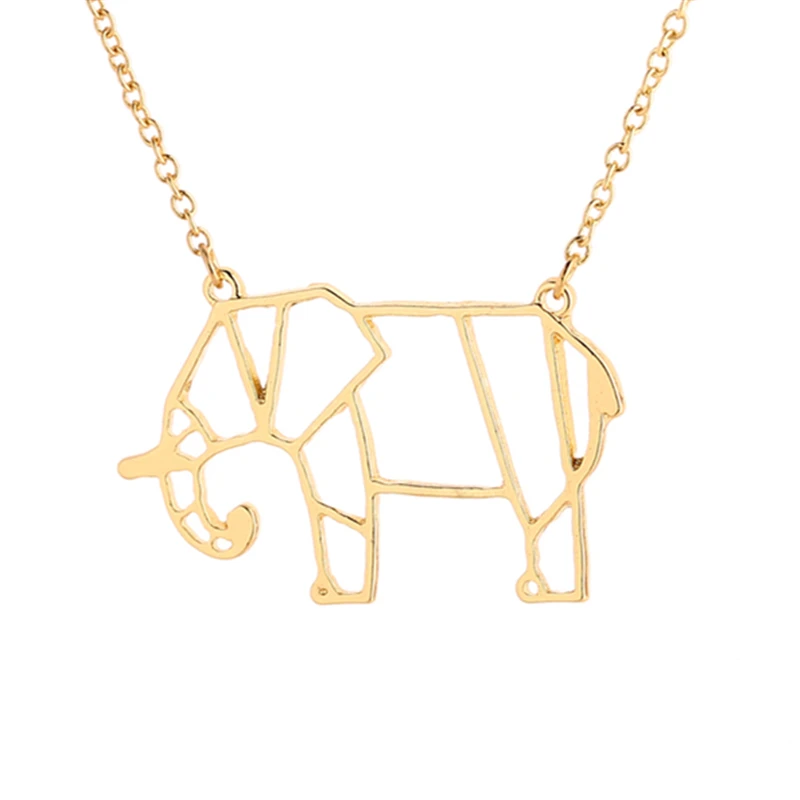 origami elephant necklace