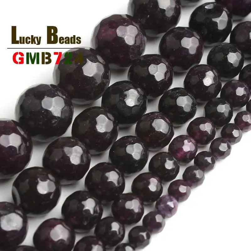

Natural Amethysts Stone Beads Faceted Loose Beads For Jewelry Making DIY Bracelet Necklace Pick Size 4/6/8/10/12mm 15 Inches
