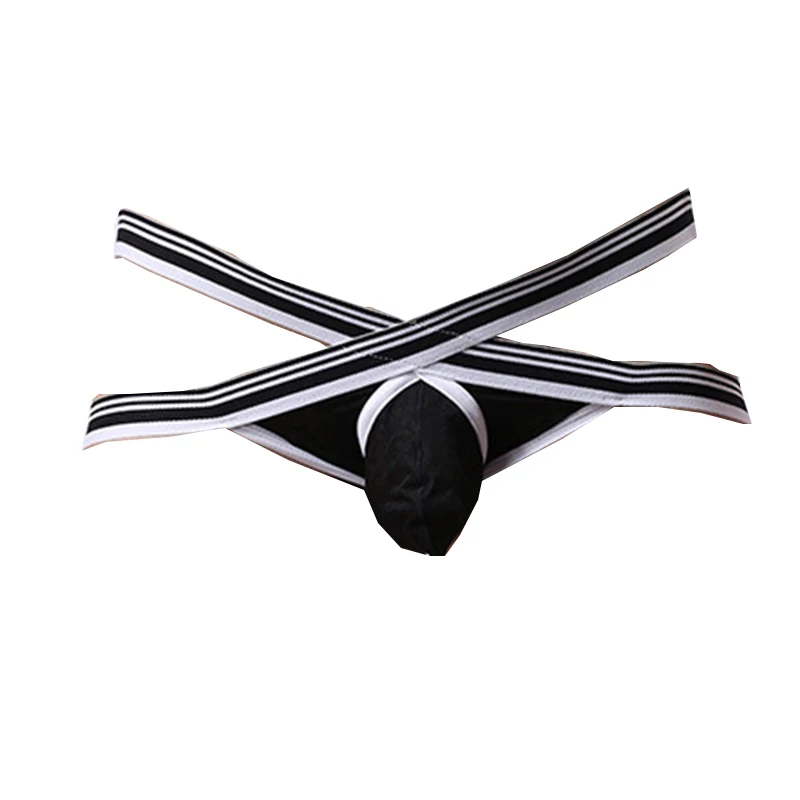 

Cockcon New Men's Gay Transparent Mesh G-String Thongs Sexy See Through Underwear U Convex Pouch Underpants