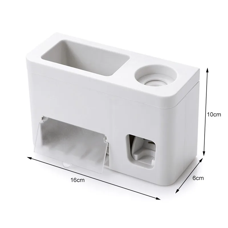 

Tooth Brush Holder Tools Bathroom Accessories Set dispenser Toothpaste holder Automatic Juicer Toothpaste Squeeze Out Wall Mount