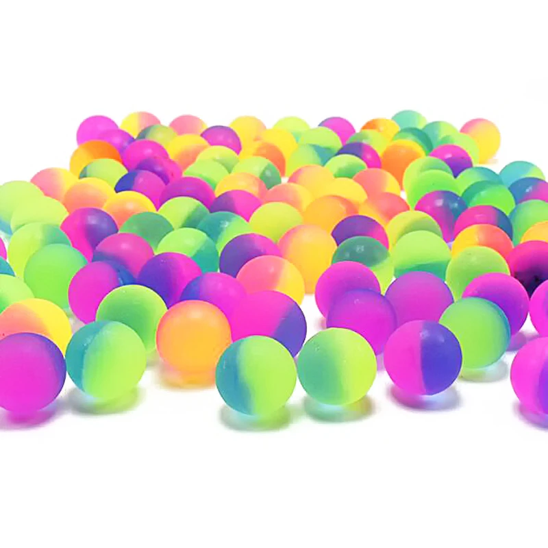 

5Pcs/set 25MM Matte Floating In The Water Cute Elastic Bouncing Ball Toys for Children Gashapon Machine Outdoor Fun Sports Games
