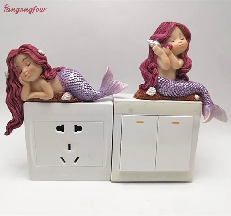 

New product! Beautiful mermaid silicone mold soap biscuits soft candy mold interior decoration switch socket silicone mold