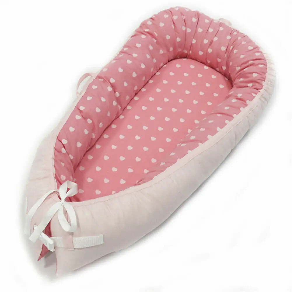 Принт Babynest съемное детское гнездо кровать спальное хлопковое мягкое Babynest кроватка дорожная кровать кроватка для новорожденного путешествия кровати - Цвет: D