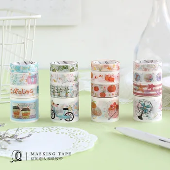 

4 Rolls Cute Autumn Forest Fruit Food washi tape set Cute adhesive tape DIY Decoration Sticker Scrapbooking Diary Masking Tape