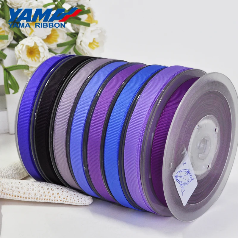 

YAMA 3/16" inch 5mm 250yards/lot Blue Purple Series Wholesale Grosgrain Ribbon for Diy Dress Accessory House Wedding Decoration