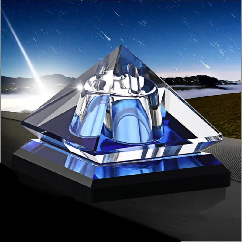 XINTOU Хрустальная стеклянная пирамида парфюмерная бутылка многоразового использования автомобильный освежитель воздуха украшения фэн-шуй украшение для дома