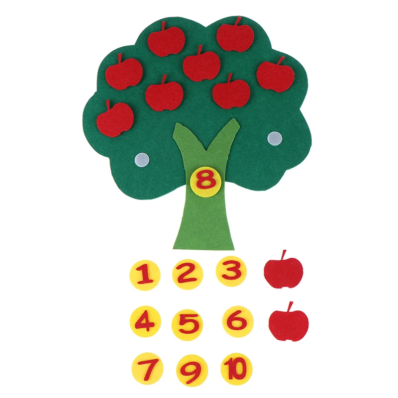 Руководство Монтессори вспомогательный материал для обучения яблони математические игрушки обучение детский сад Diy вязання одежда Раннее обучение Развивающие игрушки