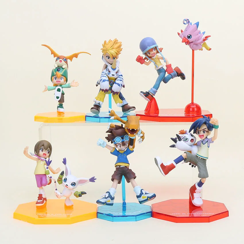 

6 pz/set Digitale Digimon Figura ISHIDA YAMATO TAICHI Agumon PVC Action Figure Digimon Gabumon Collection Model Toy Dolls 11 cm