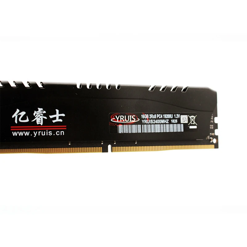 Горячая-Yruis Ddr4 16 г Pc Ram Память Dimm 1,2 в 288Pin Настольный Ram Внутренняя Память Ram для компьютерных игр Ram с кулером памяти(24