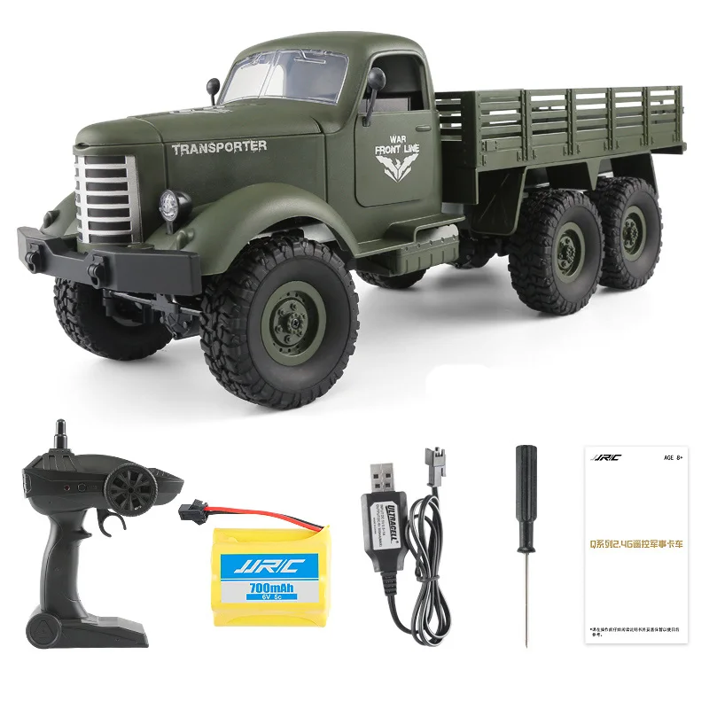

Q60 RC 1: 16 2.4G Remote Control 6WD Tracked Off-Road Army RC Truck RTR Wpl Toys for children Radio-controlled Cars Army