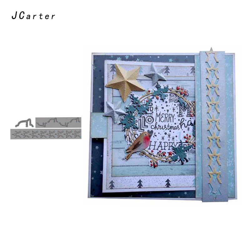 

JCarter 2019 Background Star Line Metal Cutting Dies Stencils Scrapbooking DIY Embossing Folder Paper Cards Maker Handmade Album