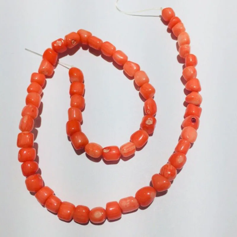 

JYX special coral materials diy material Wholesale 5-10mm irregular orange Coral Beads String 15" DIY stylish coral necklace