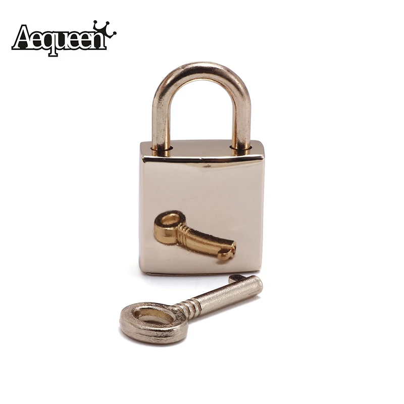 

AEQUEEN 3pcs Mini Padlock Metal Lock with 1 Key For DIY Handbag Handmade Bag Parts Hardware Key Lock Decoration Locks 4 Color