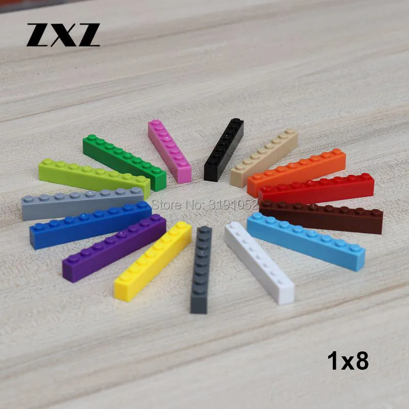 

MOC Brick 1x8 High Building Blocks Classical DIY Car Accessories Compatible With Legoes 3008 Enlighten Kids Toys Bricks 50PCS