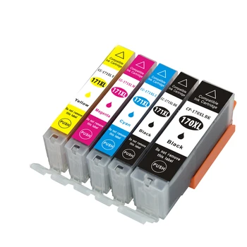 

Compatible Ink Cartridge Replacement for CANON PGI-170XL CLI-171XL with PIXMA MG7710/MG7710/MG5710 (1B+1PBK+1C+1M+1Y) 5Pack