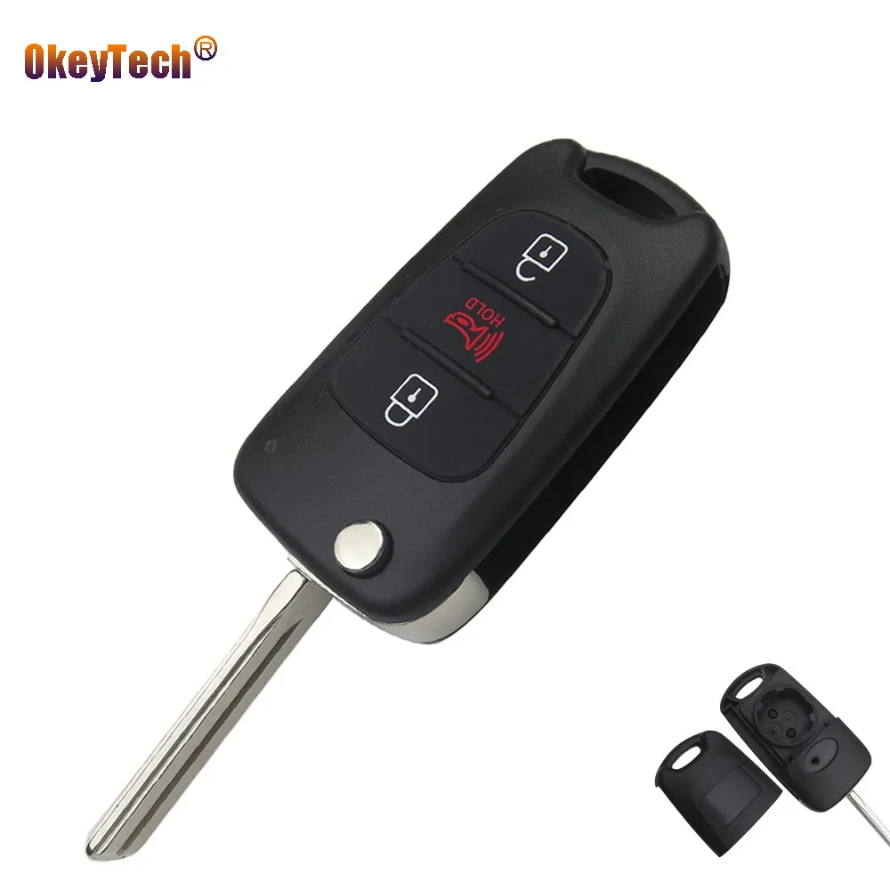 OkeyTech дистанционный раскладной складной для Hyundai i30 I35 Kia Soul чехол ключей с 3