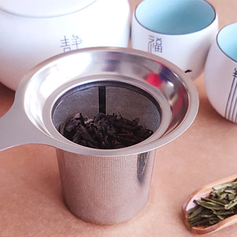 

YIBO Tea Mesh Infuser Reusable Tea Strainer Teapot Stainless Steel Loose Tea Leaf Spice Filter Drinkware Kitchen Accessories