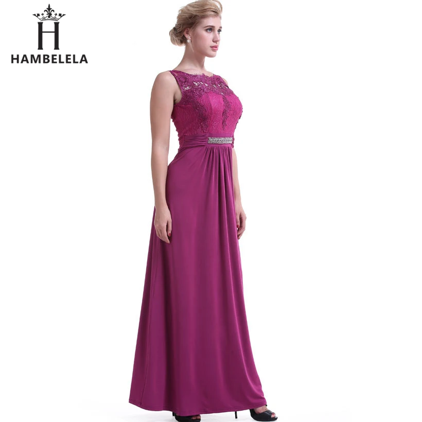 HAMBELELA Women's Elegant Floral Lace Dress Floor-Length Pleated Vestidos De Festa Maxi Empire Long Evening Party Formal Dress (4)